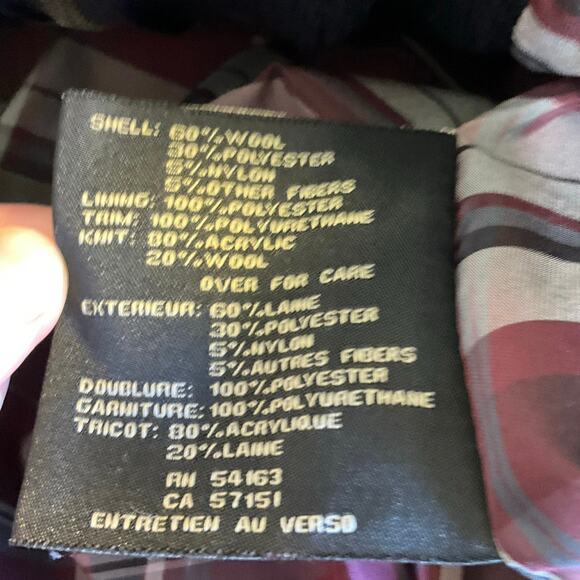 Cole Haan Navy Wool Blend Coat Men’s XL Zip Front Overcoat Lined Classic - Picture 5 of 9